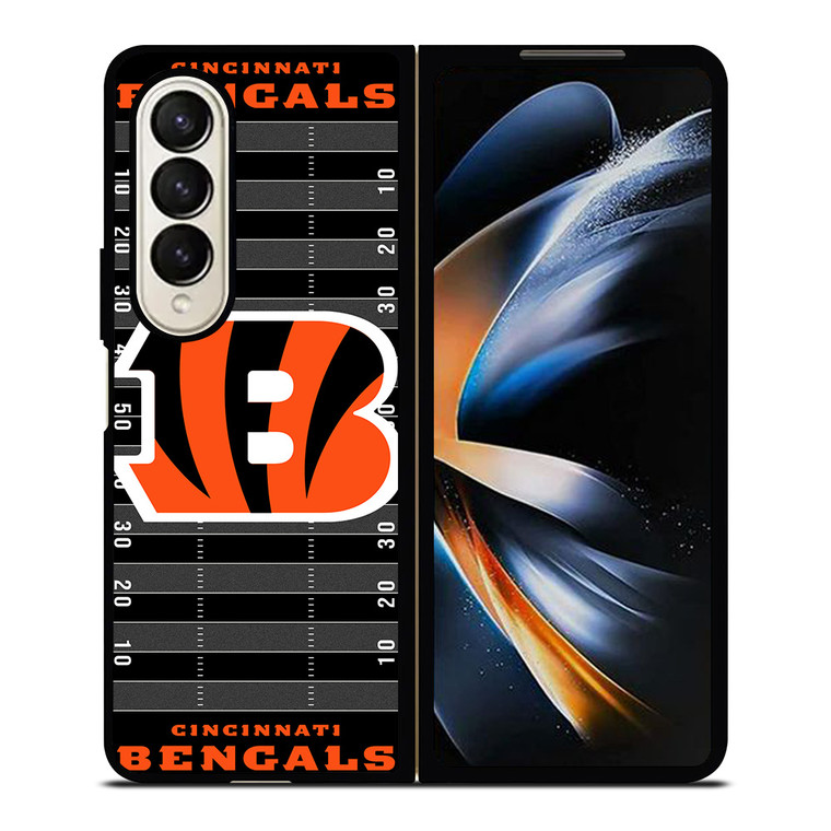 CINCINNATI BENGALS FOOTBALL FIELD Samsung Galaxy Z Fold 4 Case Cover