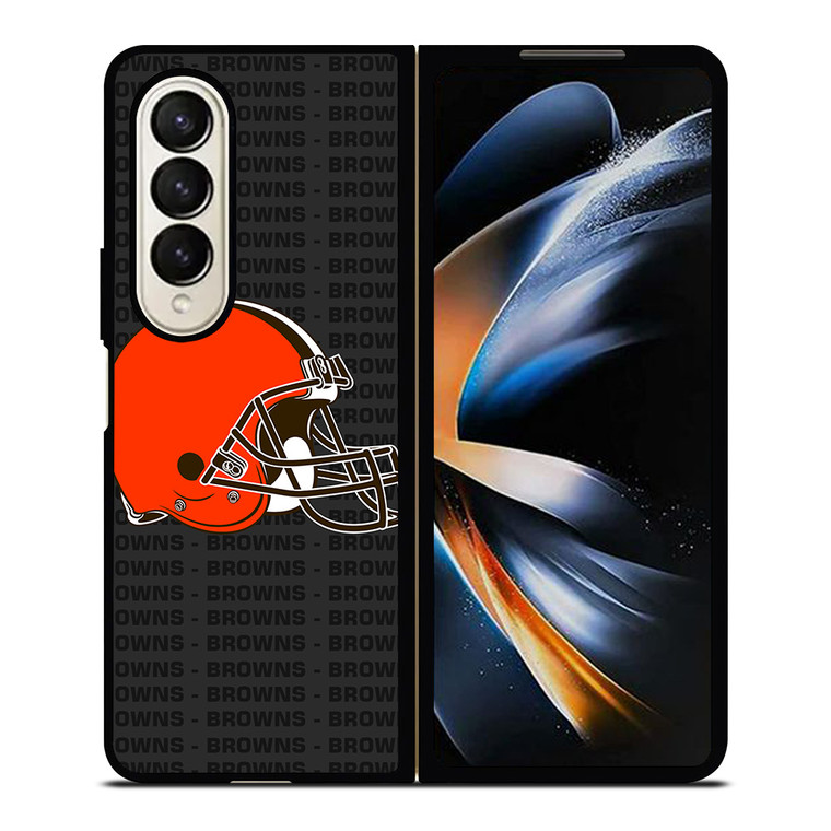 CLEVELAND BROWNS FOOTBALL TEXT Samsung Galaxy Z Fold 4 Case Cover