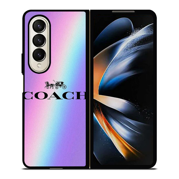 COACH NEW YORK VINTAGE RAINBOW Samsung Galaxy Z Fold 4 Case Cover