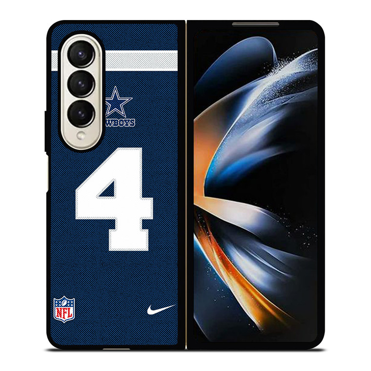 DALLAS COWBOYS DAK PRESCOTT 4 NFL NIKE Samsung Galaxy Z Fold 4 Case Cover
