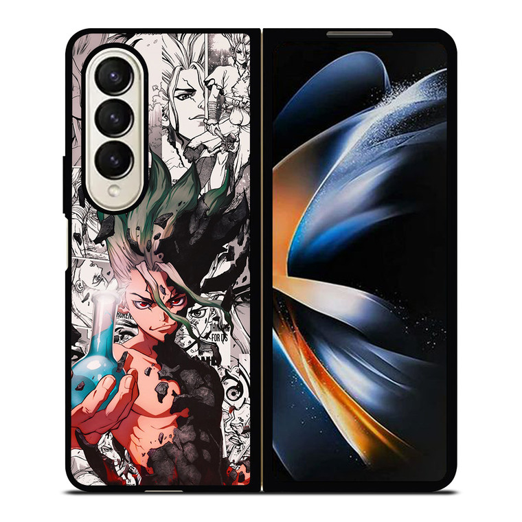 DR STONE ANIME BLACK WHITE Samsung Galaxy Z Fold 4 Case Cover