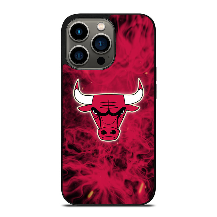 CHICAGO BULLS BASKETBALL NBA FIRE iPhone 13 Pro Case Cover