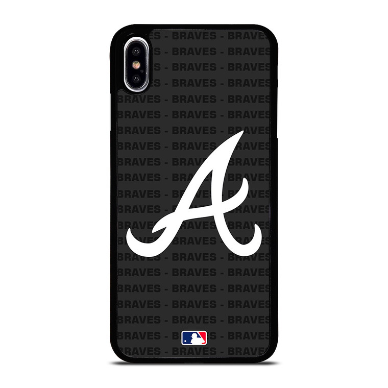 ATLANTA BRAVES BASEBALL BLACK iPhone XS Max Case Cover