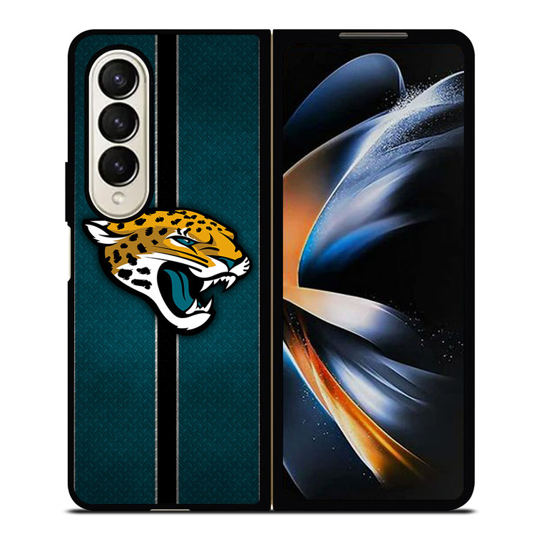 JACKSONVILLE JAGUARS NFL METAL STRIPE Samsung Galaxy Z Fold 4 Case Cover