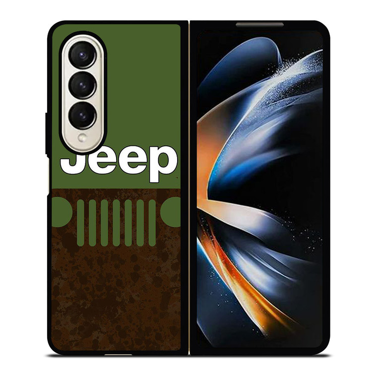 JEEP GREEN RUSTY LOGO Samsung Galaxy Z Fold 4 Case Cover