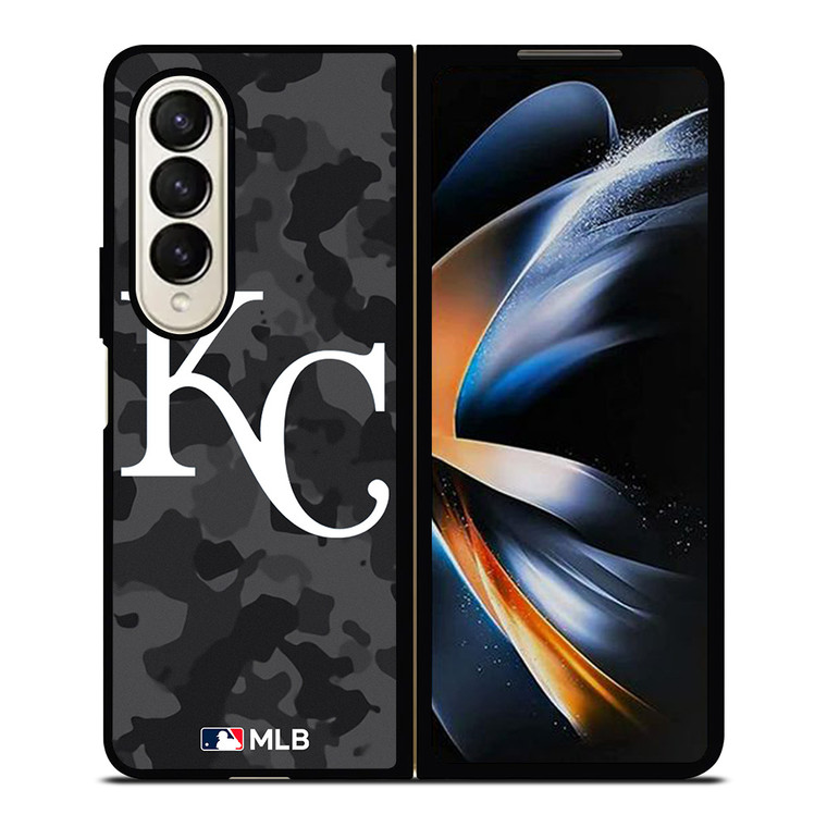 KANSAS CITY ROYALS BASEBALL BLACK CAMO Samsung Galaxy Z Fold 4 Case Cover