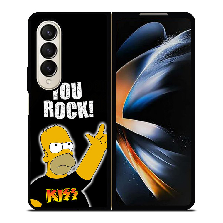 KISS ROCK HOMER SIMPSONS Samsung Galaxy Z Fold 4 Case Cover