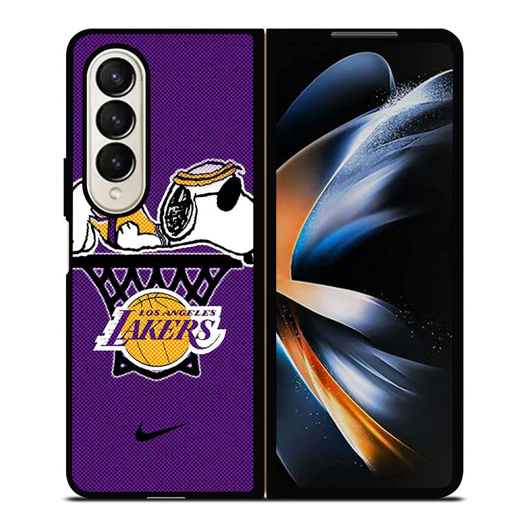 LOS ANGELES LAKERS NIKE SNOOPY Samsung Galaxy Z Fold 4 Case Cover