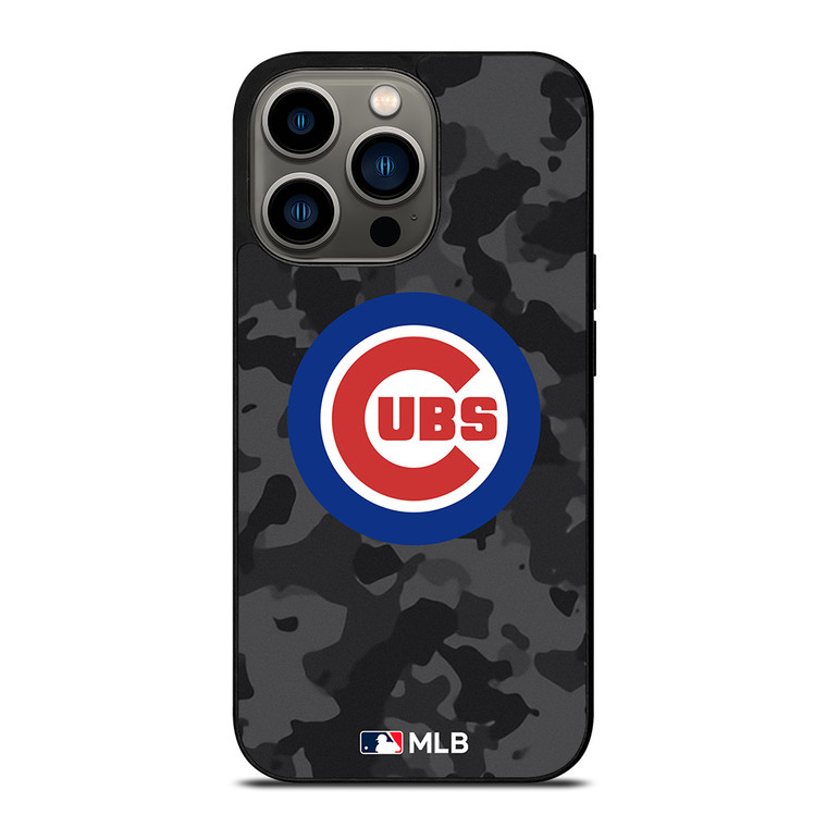CHICAGO CUBS BASEBALL BLACK CAMO iPhone 13 Pro Case Cover
