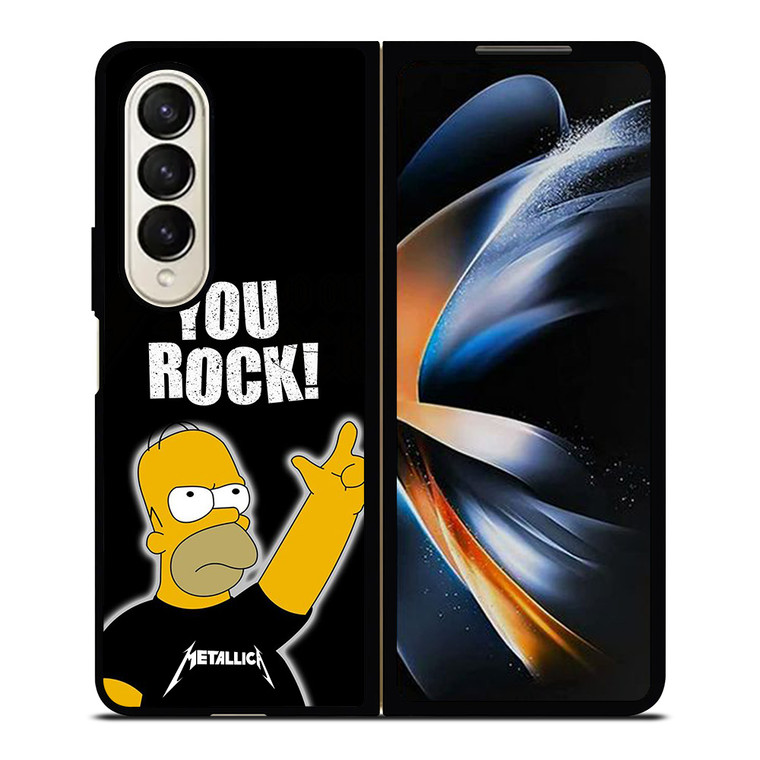 METALLICA ROCK HOMER SIMPSONS Samsung Galaxy Z Fold 4 Case Cover