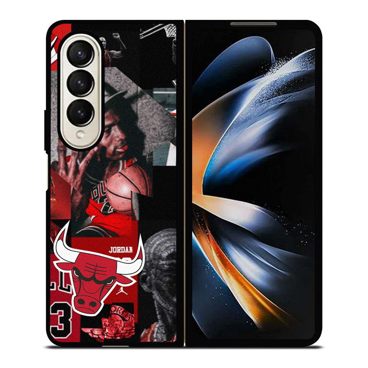 MICHAEL JORDAN CHICAGO BULLS COLLAGE Samsung Galaxy Z Fold 4 Case Cover