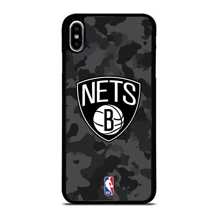 BROOKLYN NETS BLACK CAMO iPhone XS Max Case Cover