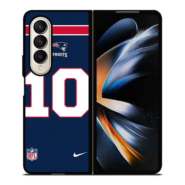 NEW ENGLAND PATROTS MAC JONES 10 NFL NIKE Samsung Galaxy Z Fold 4 Case Cover