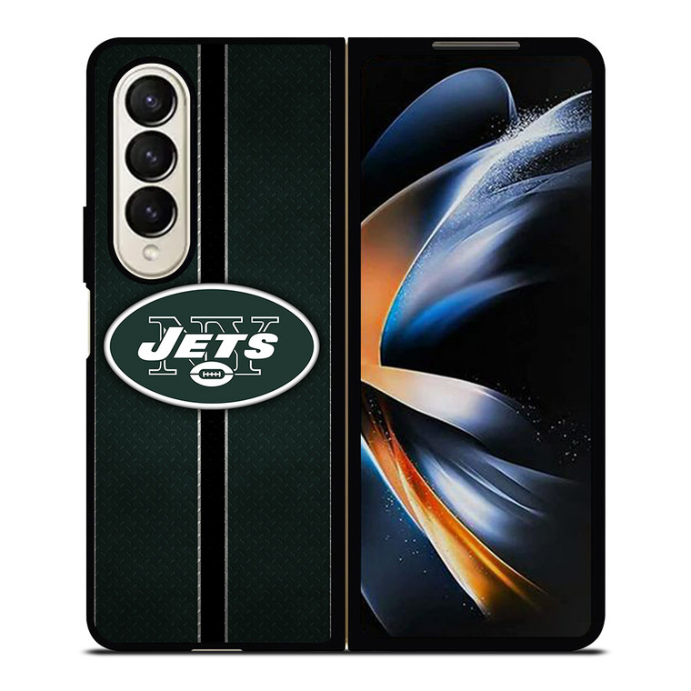 NEW YORK JETS NFL METAL STRIPE Samsung Galaxy Z Fold 4 Case Cover
