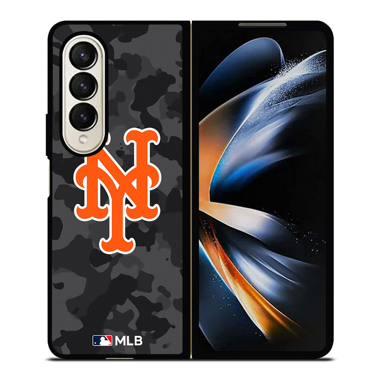 NEW YORK METS BASEBALL BLACK CAMO Samsung Galaxy Z Fold 4 Case Cover