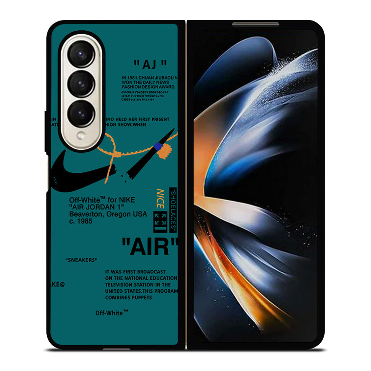 NIKE AIR OFF WHITE TOSCA Samsung Galaxy Z Fold 4 Case Cover
