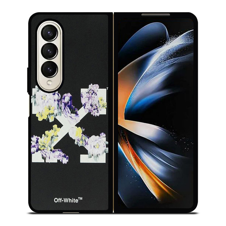 OFF WHITE FLORAL LOGO Samsung Galaxy Z Fold 4 Case Cover