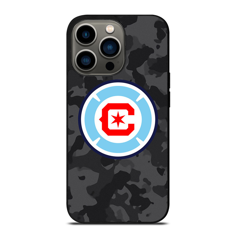 CHICAGO FIRE MLS BLACK CAMO iPhone 13 Pro Case Cover