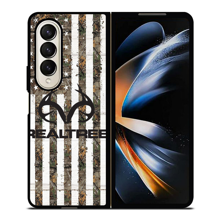 REALTREE AMERICAN FLAG LOGO Samsung Galaxy Z Fold 4 Case Cover