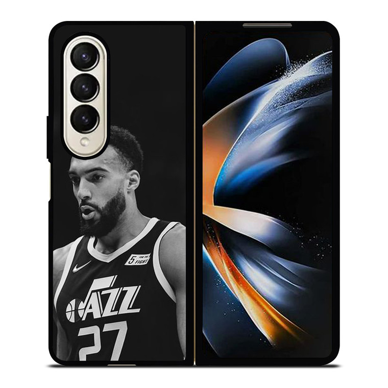 RUDY GOBERT UTAH JAZZ BLACK Samsung Galaxy Z Fold 4 Case Cover