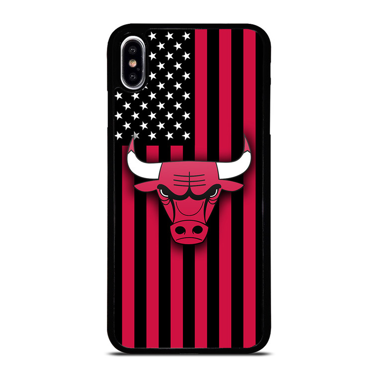 CHICAGO BULLS NBA USA FLAG iPhone XS Max Case Cover
