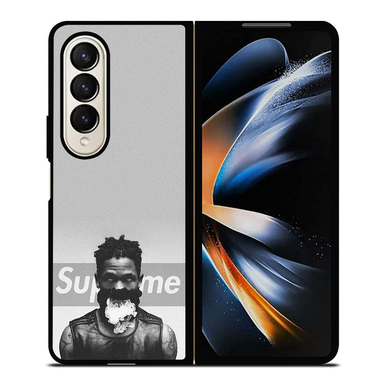 TRAVIS SCOTT SUPREME BLACK WHITE Samsung Galaxy Z Fold 4 Case Cover