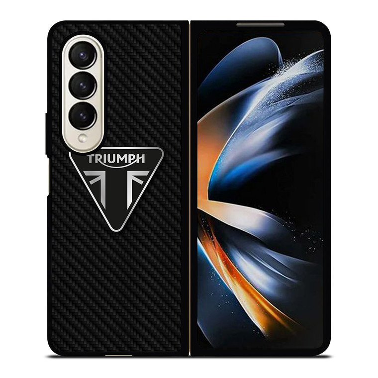 TRIUMPH MOTORCYCLES CARBON FIBER Samsung Galaxy Z Fold 4 Case Cover TRIUMPH MOTORCYCLES CARBON FIBER Samsung Galaxy Z Fold 4 Case Cover