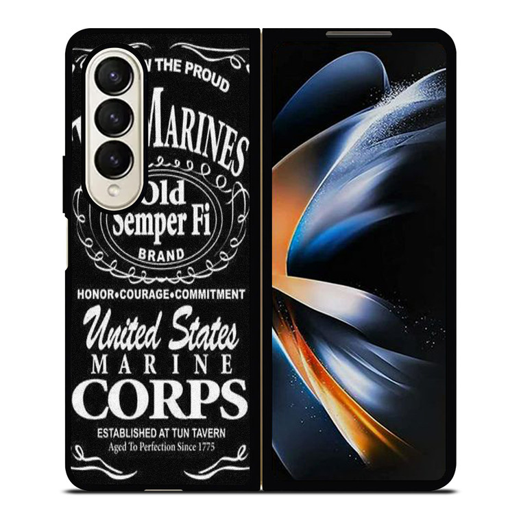 UNITED STATES US MARINE CORPS Samsung Galaxy Z Fold 4 Case Cover