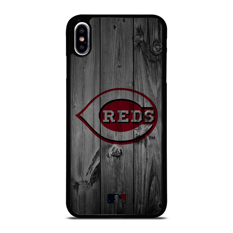 CINCINNATI REDS BASEBALL MLB WOOD LOGO iPhone XS Max Case Cover