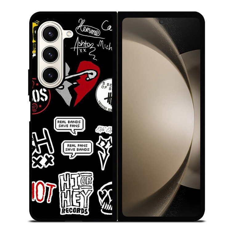 5 SECONDS OF SUMMER BAND COLLAGE Samsung Galaxy Z Fold 5 Case Cover