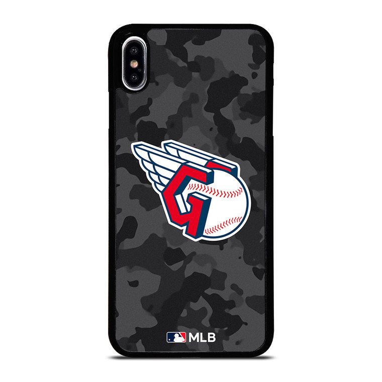 CLEVELAND GUARDIANS BASEBALL BLACK CAMO iPhone XS Max Case Cover