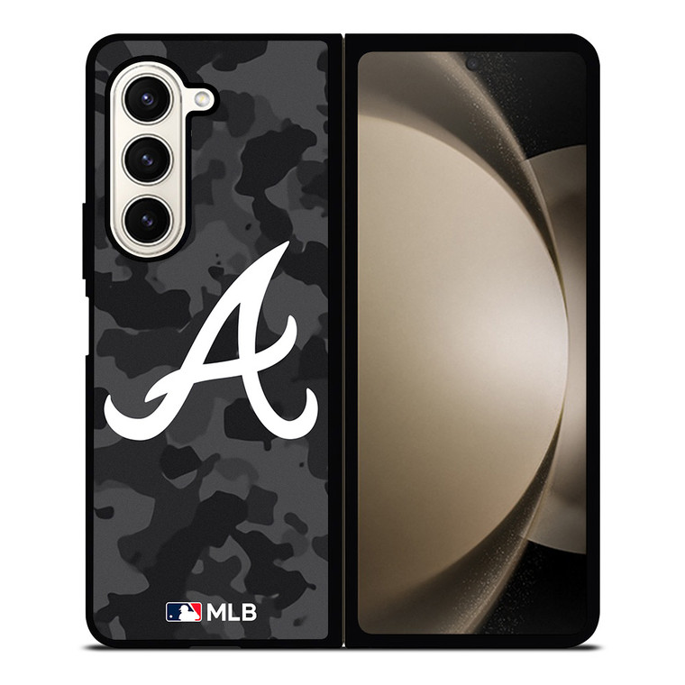 ATLANTA BRAVES BASEBALL BLACK CAMO Samsung Galaxy Z Fold 5 Case Cover