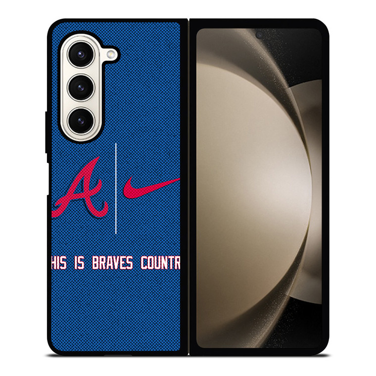 ATLANTA BRAVES NIKE MLB BASEBALL Samsung Galaxy Z Fold 5 Case Cover