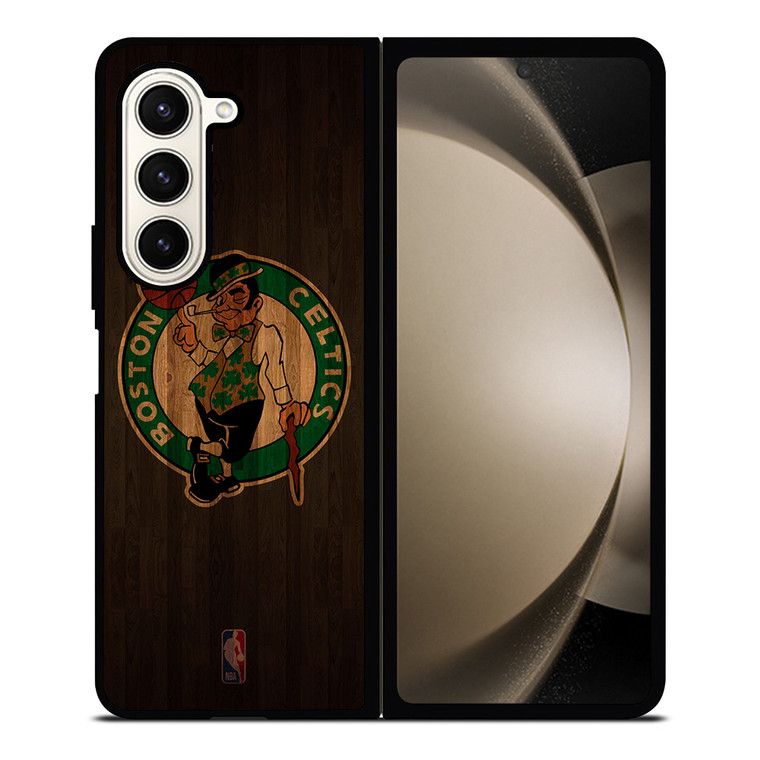 BOSTON CELTICS BASKETBALL COURT NBA Samsung Galaxy Z Fold 5 Case Cover