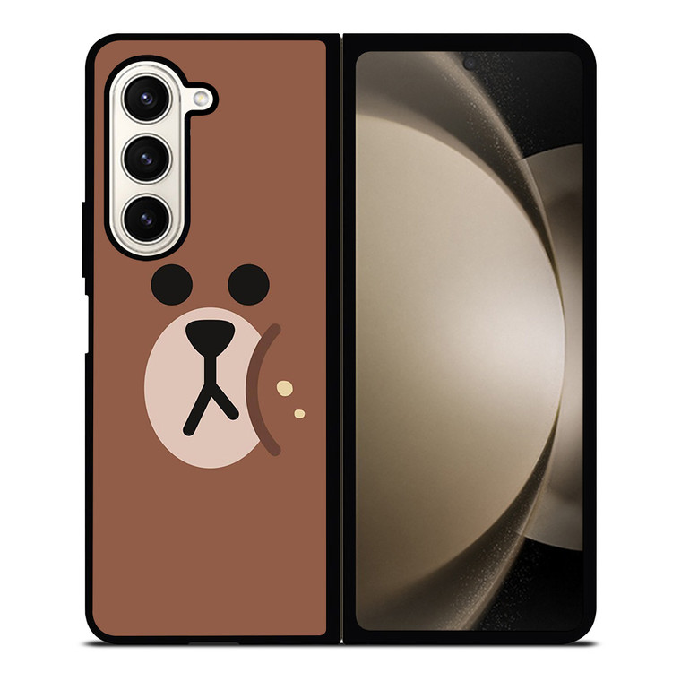 BROWN LINE FRIENDS Samsung Galaxy Z Fold 5 Case Cover