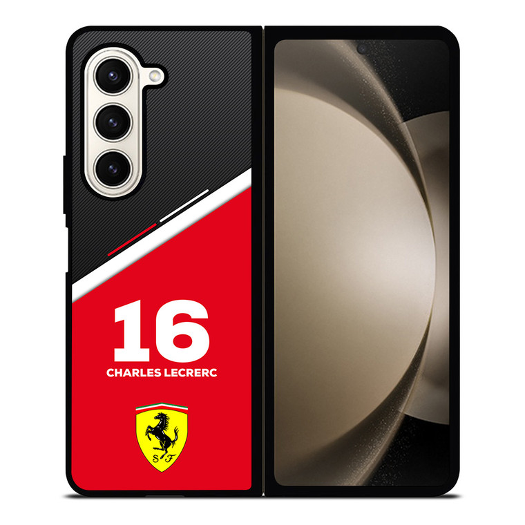 CHARLES LECLERC FERRARI FORMULA ONE F1 RACING 2 Samsung Galaxy Z Fold 5 Case Cover