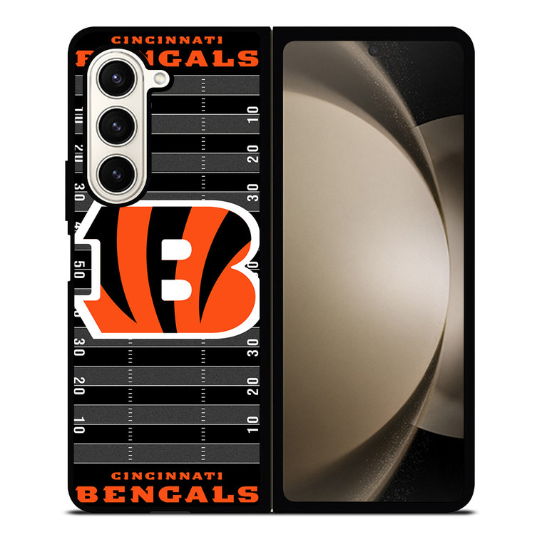 CINCINNATI BENGALS FOOTBALL FIELD Samsung Galaxy Z Fold 5 Case Cover