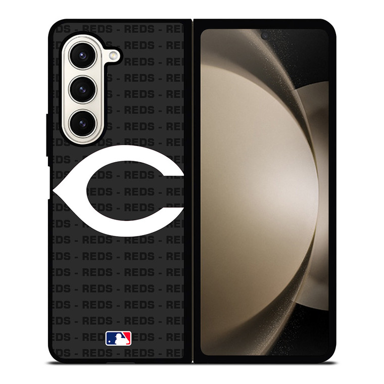 CINCINNATI REDS BASEBALL BLACK Samsung Galaxy Z Fold 5 Case Cover