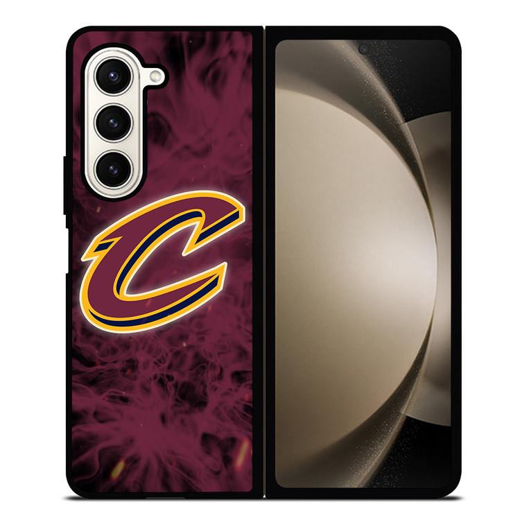CLEVELAND CAVALIERS BASKETBALL NBA FIRE Samsung Galaxy Z Fold 5 Case Cover