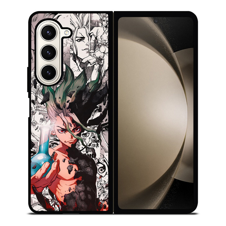 DR STONE ANIME BLACK WHITE Samsung Galaxy Z Fold 5 Case Cover