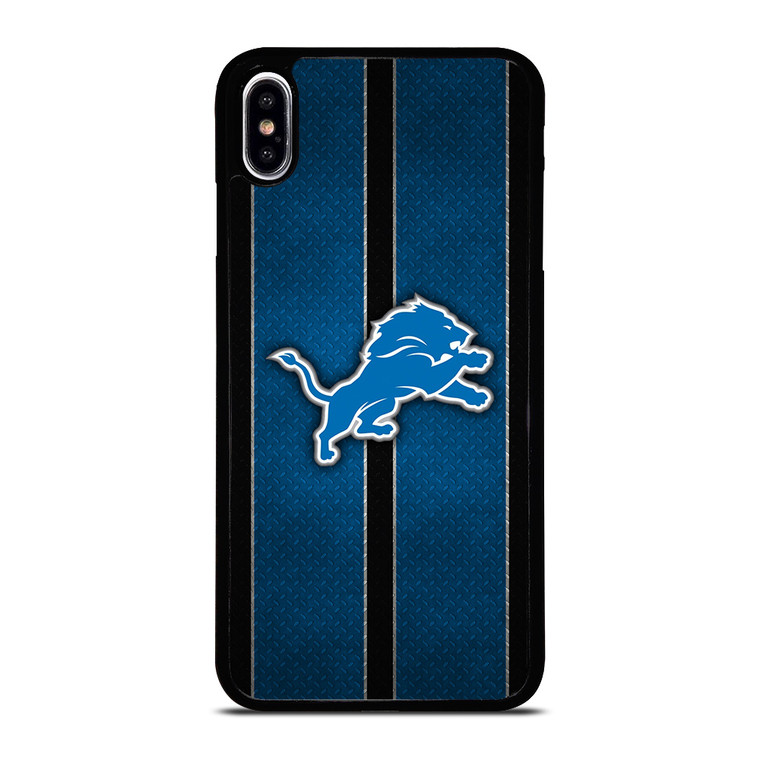 DETROIT LIONS NFL METAL STRIPE iPhone XS Max Case Cover
