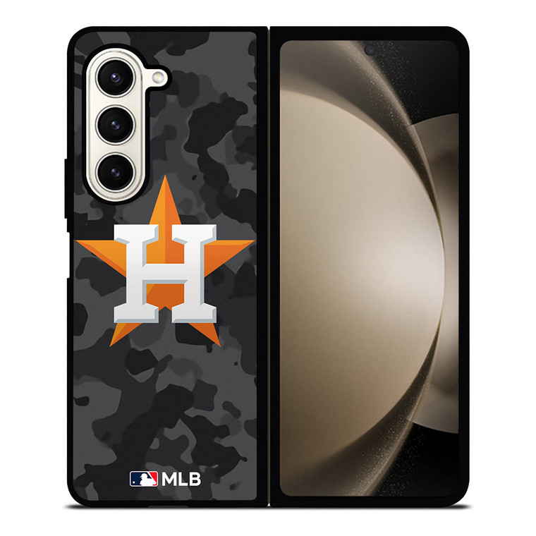 HOUSTON ASTROS BASEBALL BLACK CAMO Samsung Galaxy Z Fold 5 Case Cover