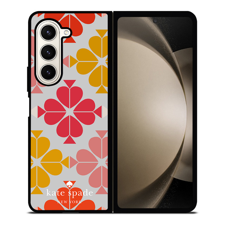 KATE SPADE JACQUARD PINK YELLOW Samsung Galaxy Z Fold 5 Case Cover