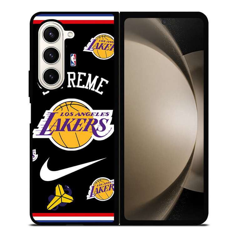 LA LAKERS NBA X SUPREME NIKE Samsung Galaxy Z Fold 5 Case Cover LA LAKERS NBA X SUPREME NIKE Samsung Galaxy Z Fold 5 Case Cover