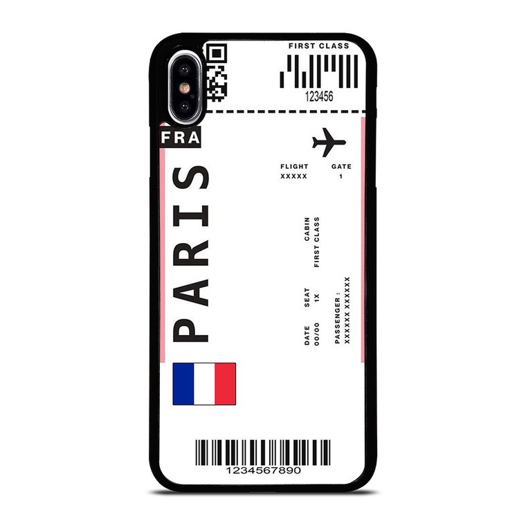 FLIGHT TICKETS FRANCE PARIS iPhone XS Max Case Cover