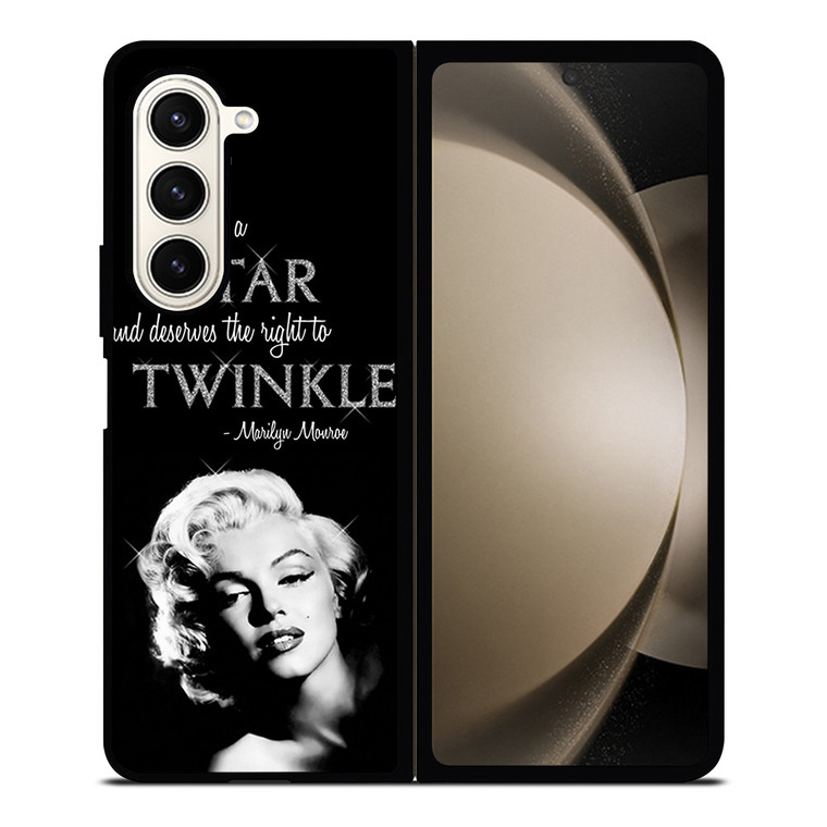 MARILYN MONROE BLACK QUOTES Samsung Galaxy Z Fold 5 Case Cover