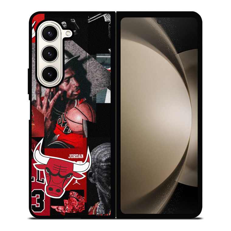 MICHAEL JORDAN CHICAGO BULLS COLLAGE Samsung Galaxy Z Fold 5 Case Cover