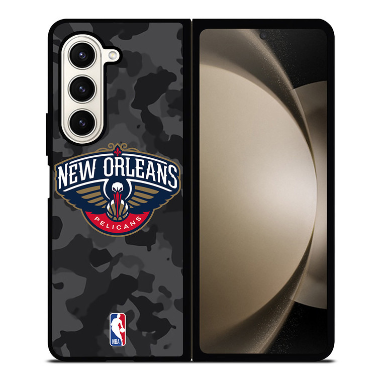 NEW ORLEANS PELICANS BLACK CAMO Samsung Galaxy Z Fold 5 Case Cover