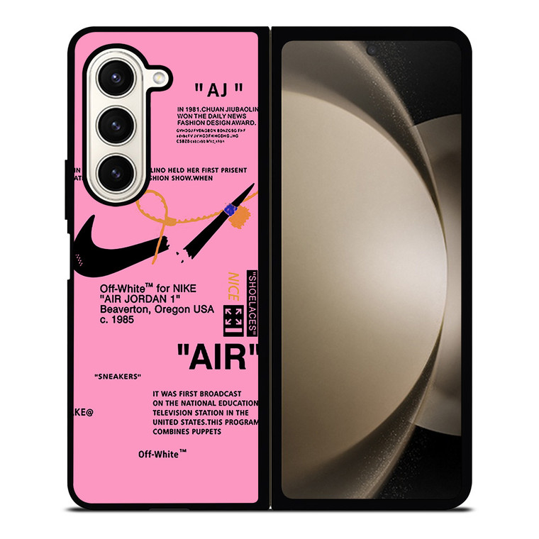 NIKE AIR OFF WHITE PINK Samsung Galaxy Z Fold 5 Case Cover