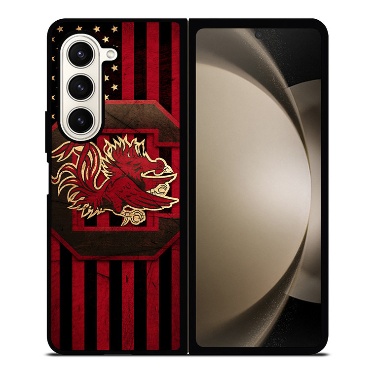 SOUTH CAROLINA GAMECOCKS FOOTBALL FLAG Samsung Galaxy Z Fold 5 Case Cover